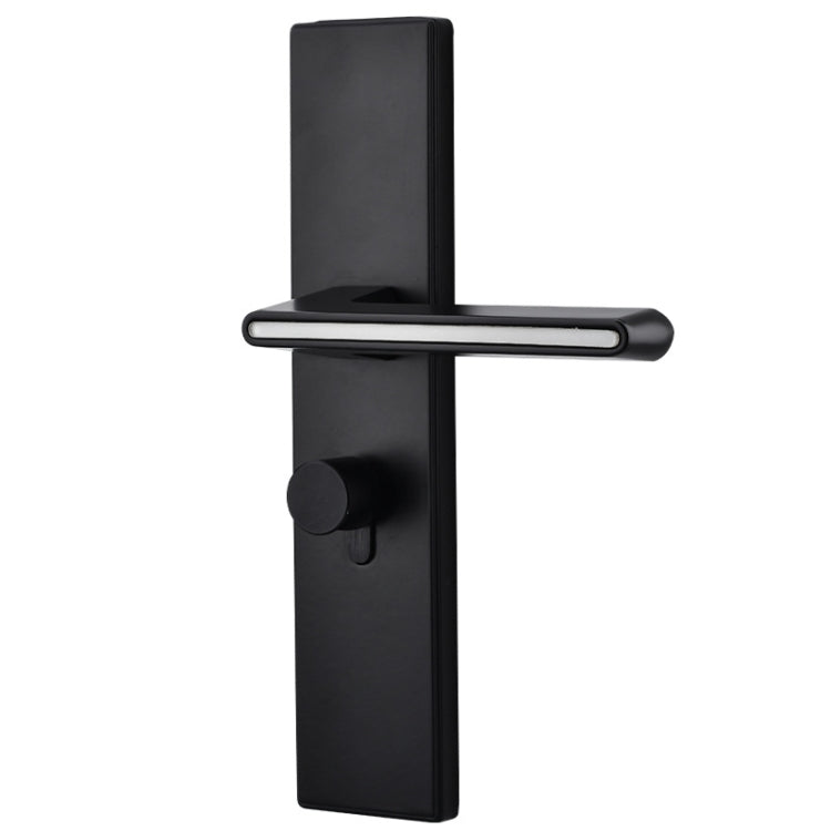Indoor Black Silent Luminous Door Lock Aluminum Alloy Handle Lock, Specification: Anti-insertion Silent Lock Body
