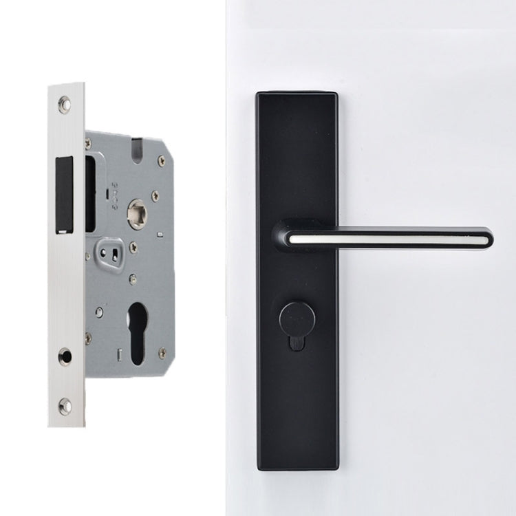 Indoor Black Silent Luminous Door Lock Aluminum Alloy Handle Lock, Specification: Magnetic Silent Lock Body