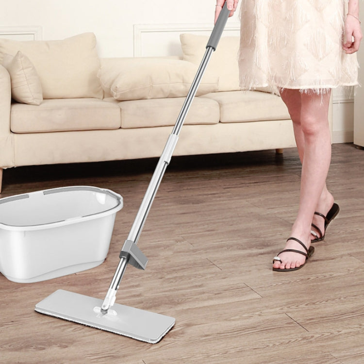 Hand-Free Household Large Mop Wet & Dry Floor Mop, Style:With Bucket, Specification:36cm (5 Rag)