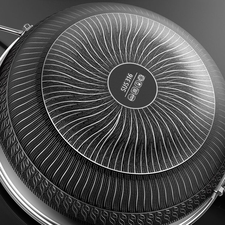 Stainless Steel Antibacterial Non-Stick Pan Household Non-Oily Smoke Wok, Suitable For Induction Cooker / Gas Stove, Style:28 CM Pan