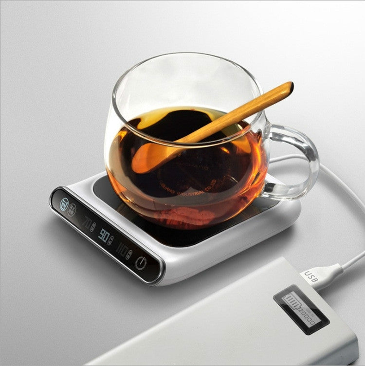 Smart 55 Degree Constant Temperature Coaster Winter Desktop Insulation And Warm Heating Usb Coaster(Wave Display)