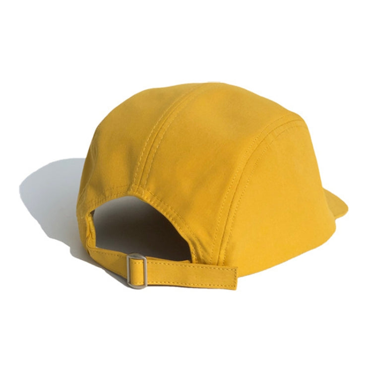 Short Brim Hat Solid Color Skateboard Flat Brim Five-Piece Hat, Size:One Size