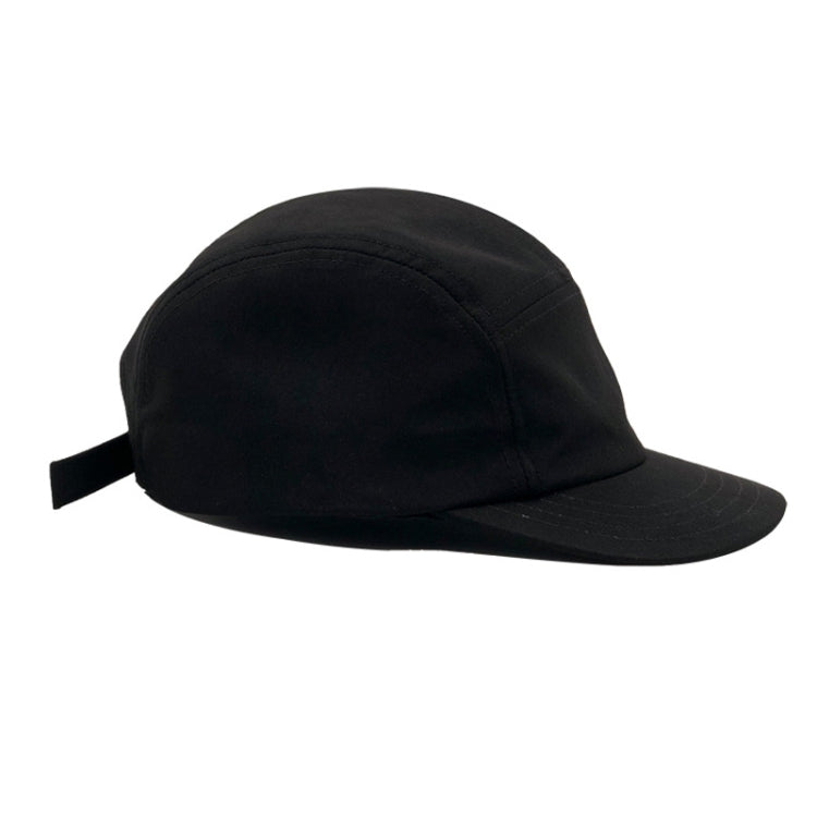 Short Brim Hat Solid Color Skateboard Flat Brim Five-Piece Hat, Size:One Size