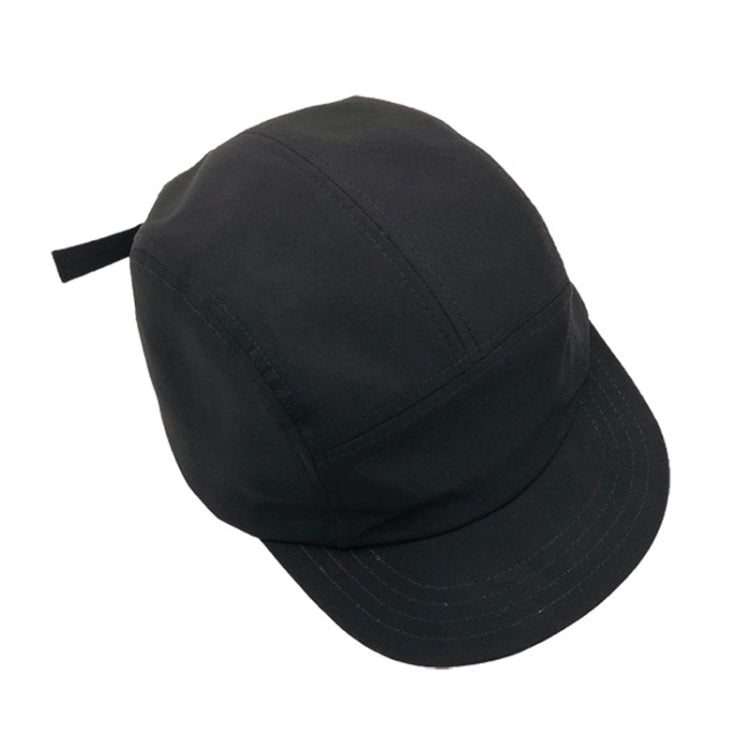 Short Brim Hat Solid Color Skateboard Flat Brim Five-Piece Hat, Size:One Size