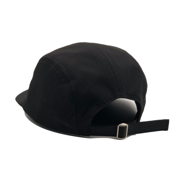 Short Brim Hat Solid Color Skateboard Flat Brim Five-Piece Hat, Size:One Size