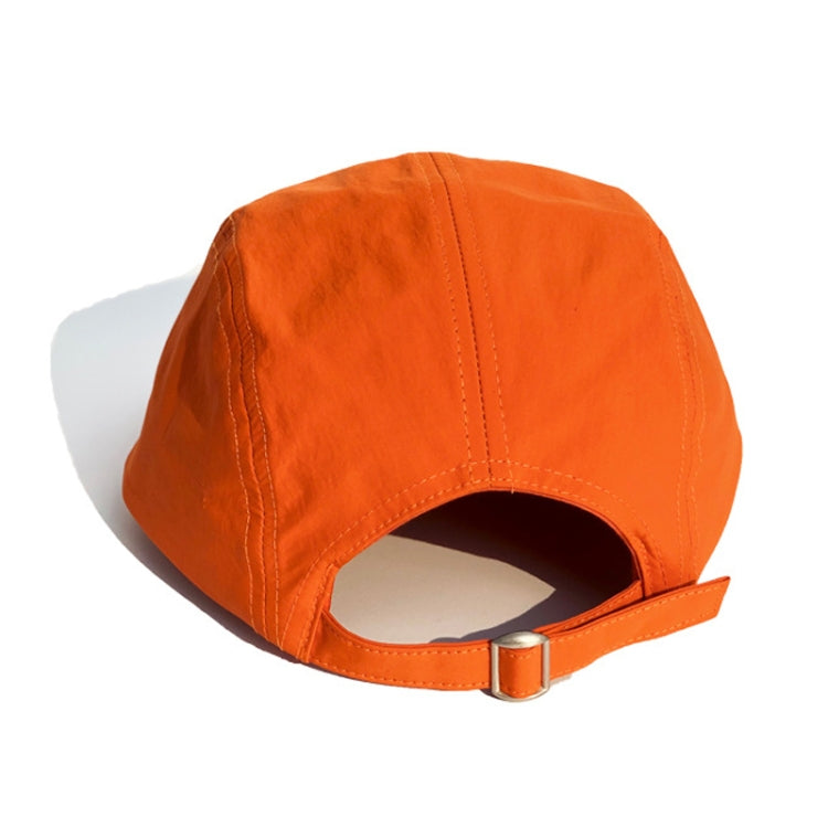 Short Brim Hat Solid Color Skateboard Flat Brim Five-Piece Hat, Size:One Size
