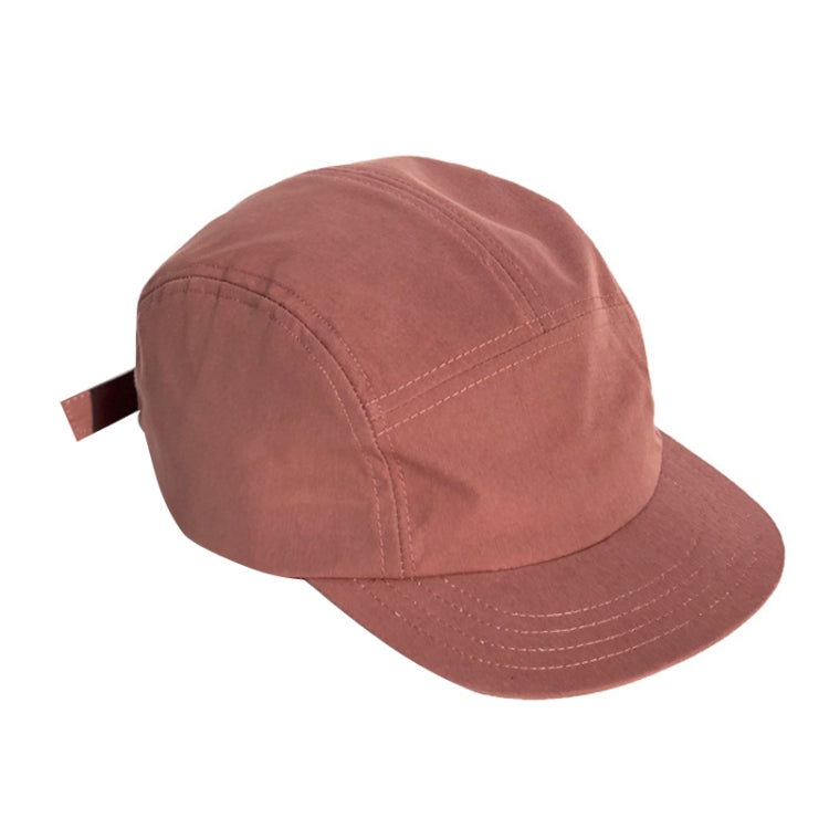 Short Brim Hat Solid Color Skateboard Flat Brim Five-Piece Hat, Size:One Size