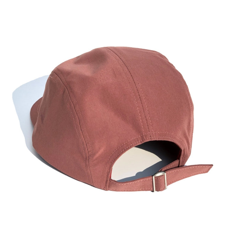 Short Brim Hat Solid Color Skateboard Flat Brim Five-Piece Hat, Size:One Size