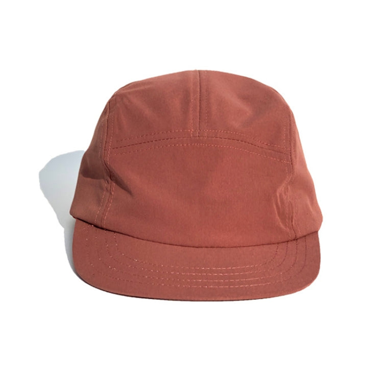 Short Brim Hat Solid Color Skateboard Flat Brim Five-Piece Hat, Size:One Size