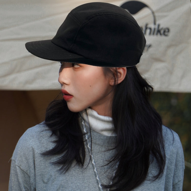 Short Brim Hat Solid Color Skateboard Flat Brim Five-Piece Hat, Size:One Size