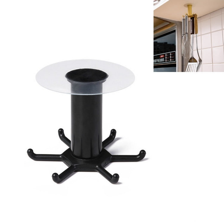 4 PCS Kitchen Storage Free Punching Multifunctional Rotatable Non-Marking Hook Rack, Style:Ceiling Hook