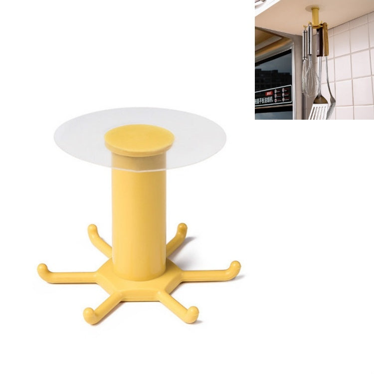 4 PCS Kitchen Storage Free Punching Multifunctional Rotatable Non-Marking Hook Rack, Style:Ceiling Hook