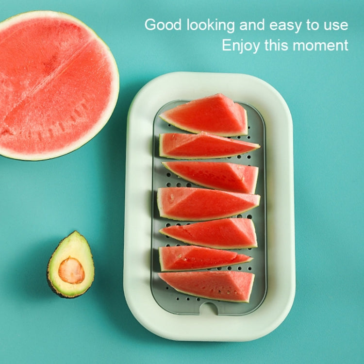 3 PCS Double Drain Fruit Tray Household Rectangular Water Cup Tray Vegetable Cleaning Drain Basket