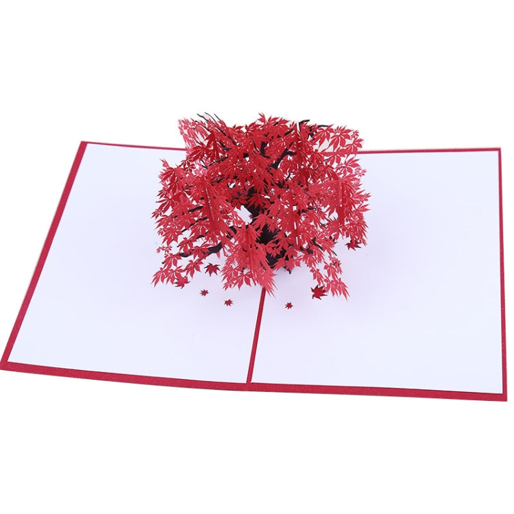 Three-Dimensional Maple Tree Greeting Card Birthday Card Red Maple Leaf 3d Card