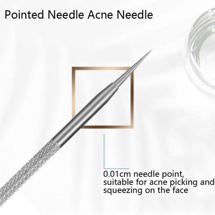 3 Sets Acne Needle Stainless Steel Acne Clamp Squeeze Acne Blackhead Tool, Specification:2 in 1