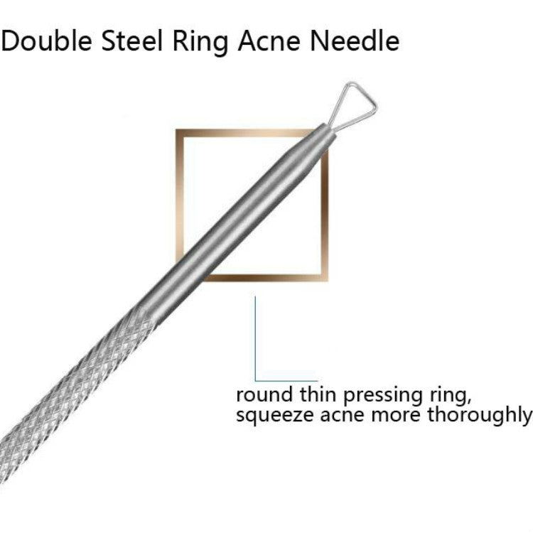 3 Sets Acne Needle Stainless Steel Acne Clamp Squeeze Acne Blackhead Tool, Specification:2 in 1