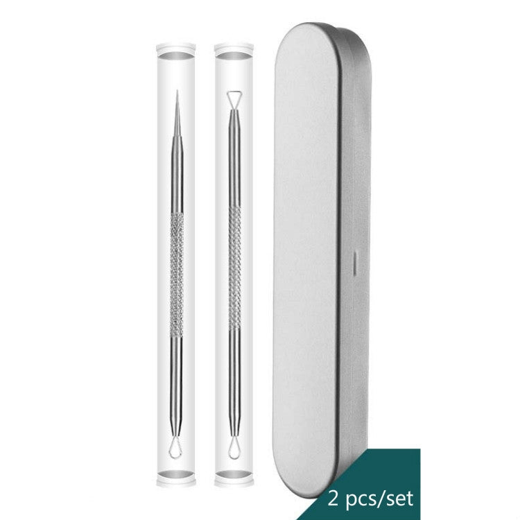 3 Sets Acne Needle Stainless Steel Acne Clamp Squeeze Acne Blackhead Tool, Specification:2 in 1