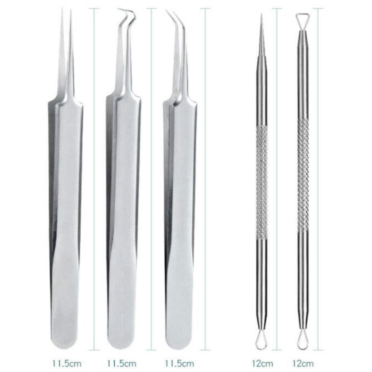 3 Sets Acne Needle Stainless Steel Acne Clamp Squeeze Acne Blackhead Tool, Specification:3 in 1
