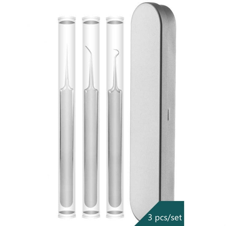 3 Sets Acne Needle Stainless Steel Acne Clamp Squeeze Acne Blackhead Tool, Specification:3 in 1