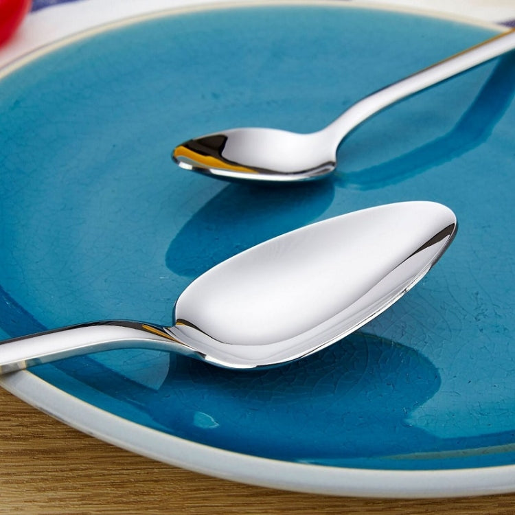 2 PCS Thick Stainless Steel Western Food Spoon Coffee Spoon, Size:S