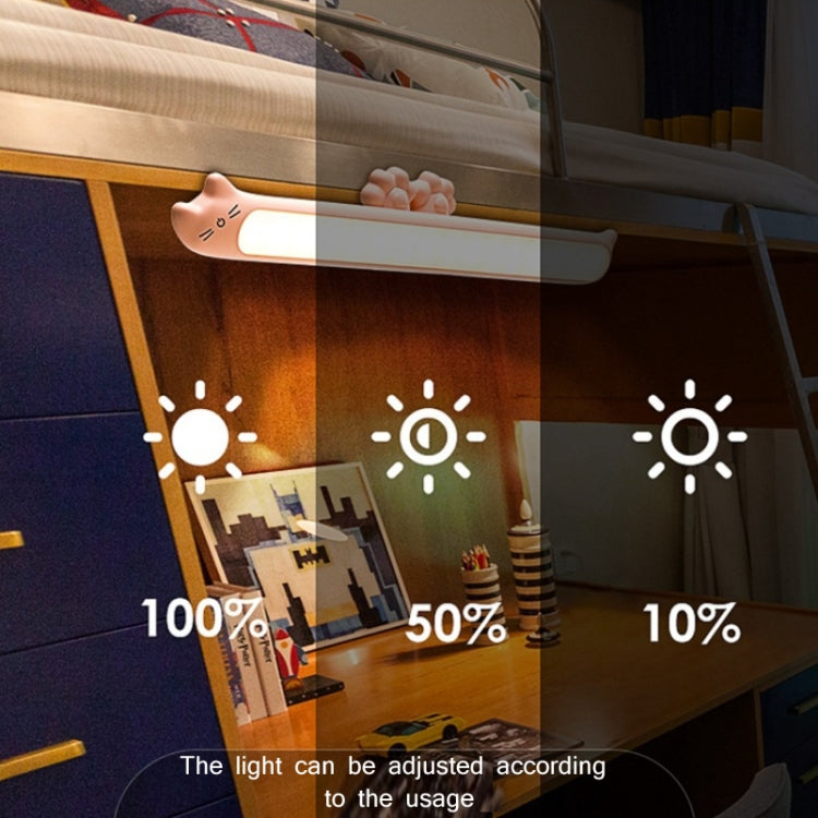 Cartoon Cat Student Dormitory LED Desk Lamp Desk Eye Protection Reading Lamp, Specification:Plug-in Natural Light (Black)
