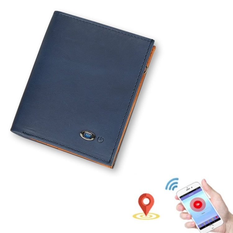 Men Leather Business Wallet Bluetooth Anti-Lost Alarm Smart Coin Purse