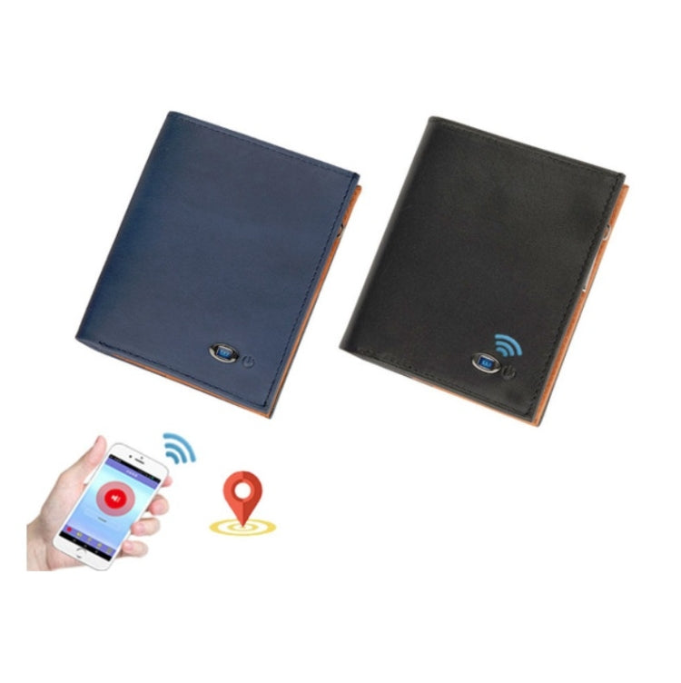 Men Leather Business Wallet Bluetooth Anti-Lost Alarm Smart Coin Purse