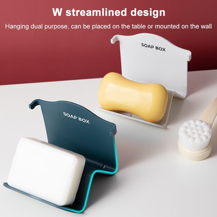 Multifunctional Hyperbolic Soap Shelf Bathroom Storage Rack Soap Holder(White)