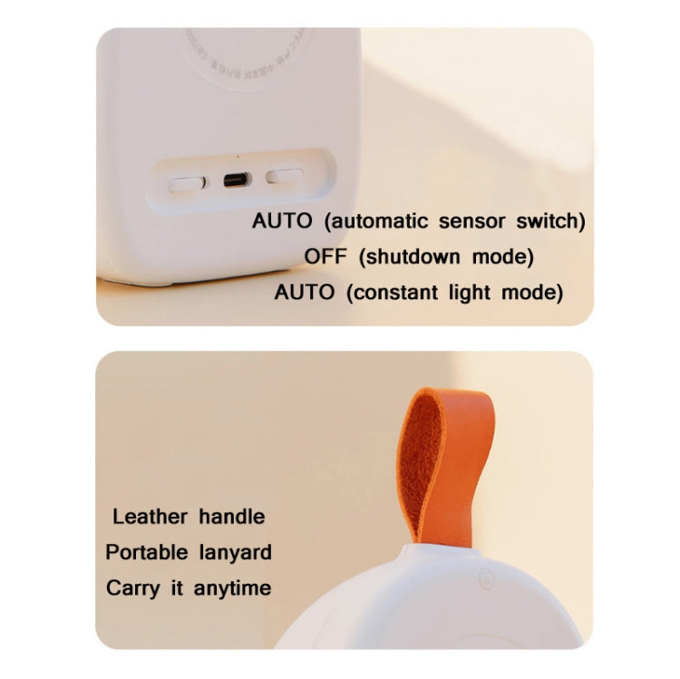 Human Body Induction LED Night Light USB Rechargeable Wardrobe Wall Light Eye Protection Light(White)