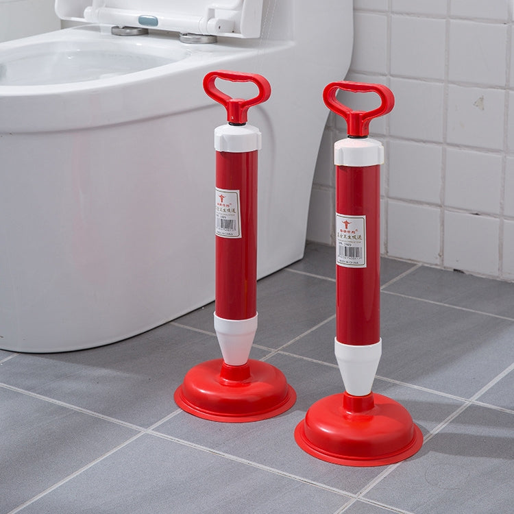 Household Sewer Dredge Toilet Suction Cup Vacuum Powerful Suction Pump, Style:Stainless Steel Rod