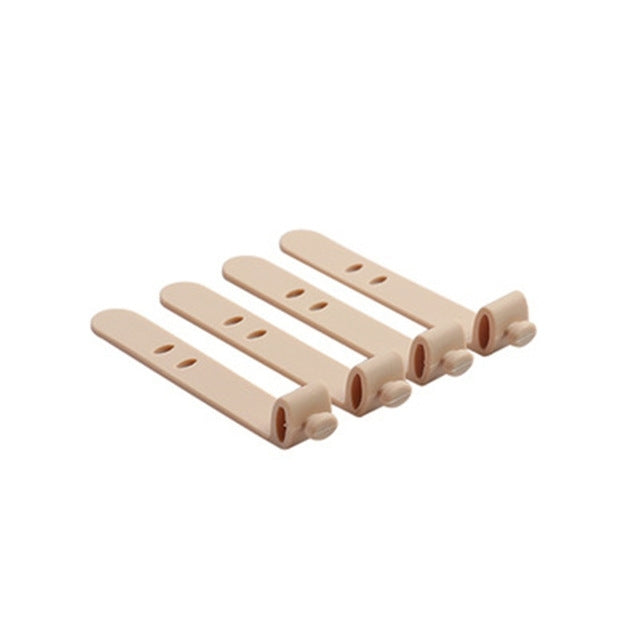 4 PCS Solid Color Cable Winder Organizer Holder Line Fixer Winder