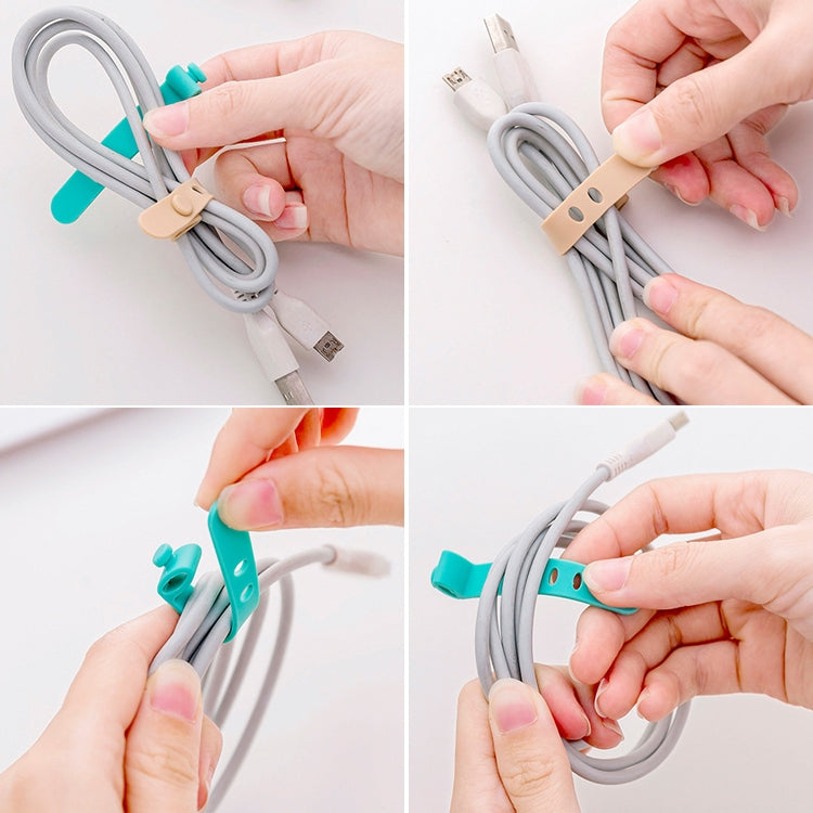 4 PCS Solid Color Cable Winder Organizer Holder Line Fixer Winder