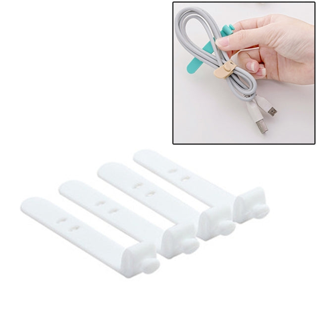 4 PCS Solid Color Cable Winder Organizer Holder Line Fixer Winder