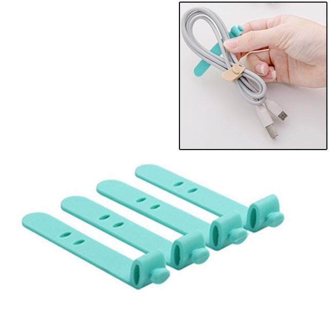 4 PCS Solid Color Cable Winder Organizer Holder Line Fixer Winder