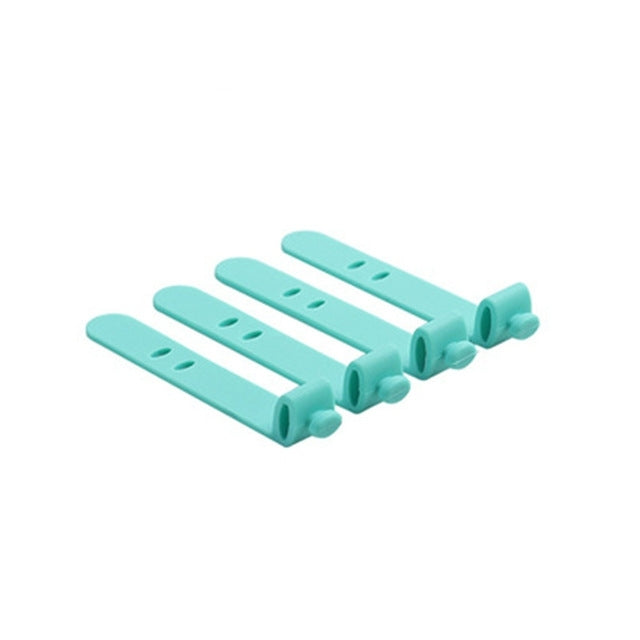 4 PCS Solid Color Cable Winder Organizer Holder Line Fixer Winder