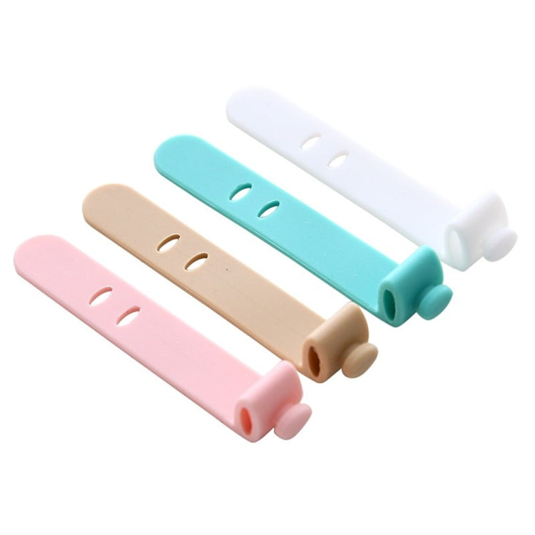 4 PCS Solid Color Cable Winder Organizer Holder Line Fixer Winder