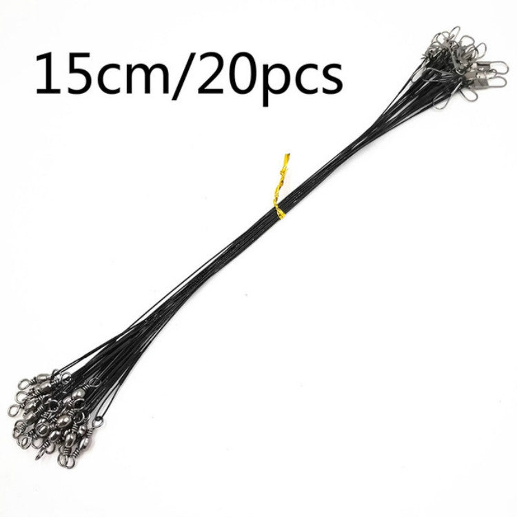 20 PCS Luya Front Wire With Pin Wire Anti-bite Wire, Size:15CM