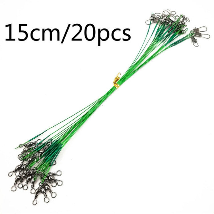 20 PCS Luya Front Wire With Pin Wire Anti-bite Wire, Size:15CM