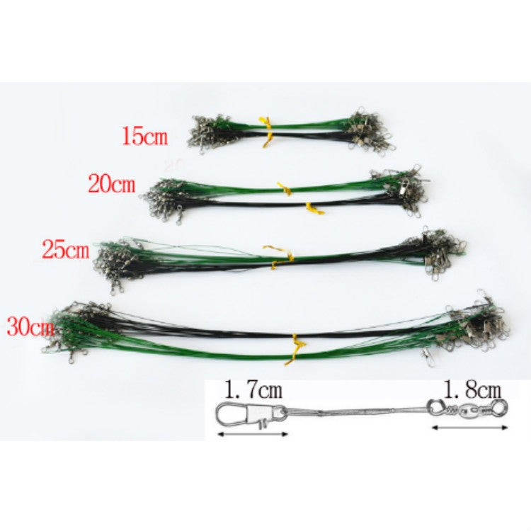 20 PCS Luya Front Wire With Pin Wire Anti-bite Wire, Size:20CM
