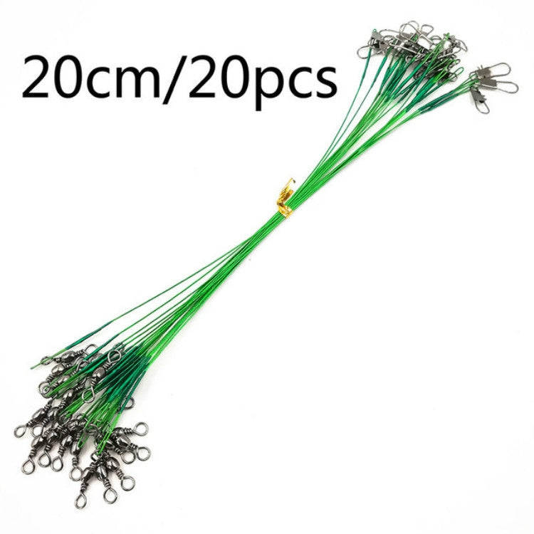 20 PCS Luya Front Wire With Pin Wire Anti-bite Wire, Size:20CM
