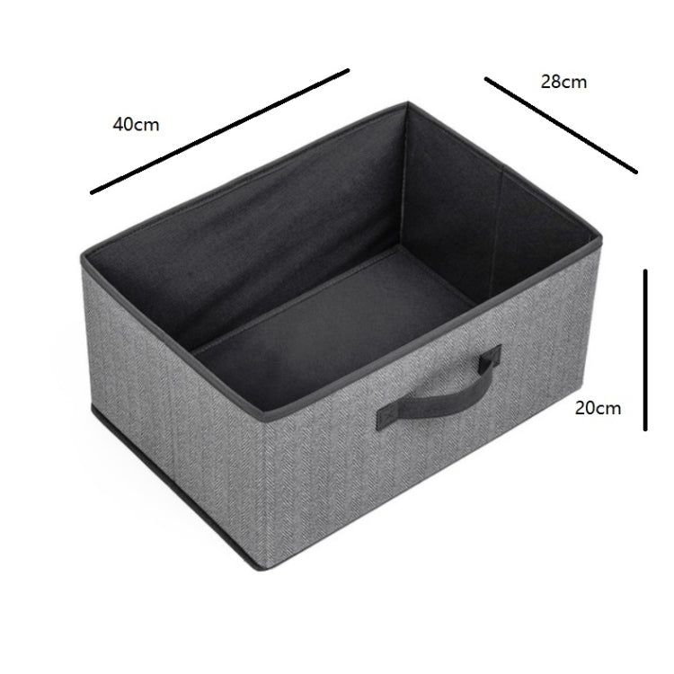 Non-woven Drawer Storage Box Square Uncovered Clothing Debris Sorting Box, Capacity:23L