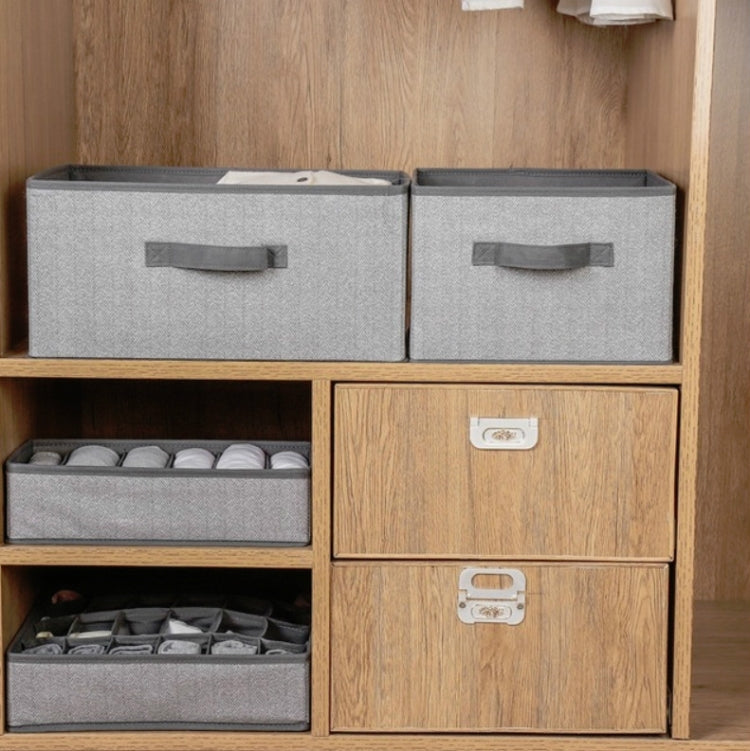 Non-woven Drawer Storage Box Square Uncovered Clothing Debris Sorting Box, Capacity:29L