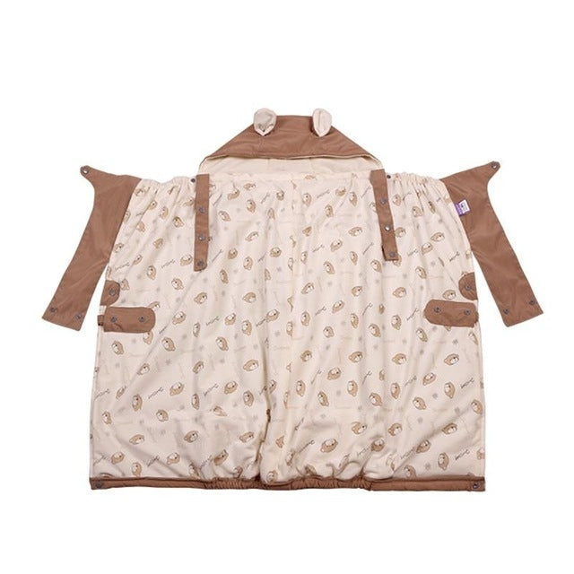 Waterproof Warm Baby Carrier Coat Cover Cape Cloak Infant Backpack Cover
