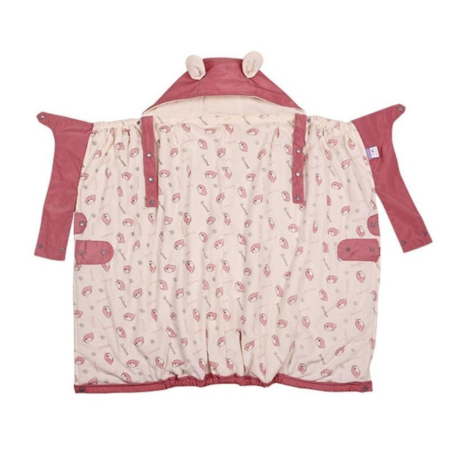 Waterproof Warm Baby Carrier Coat Cover Cape Cloak Infant Backpack Cover