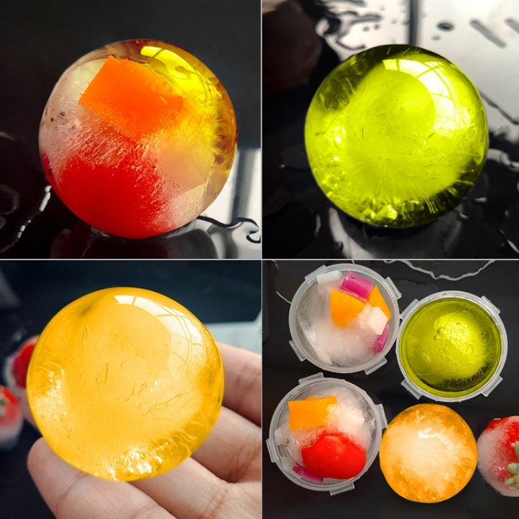12 PCS Whiskey Ice Ball Mold Silicone PP Round Ice Tray Random Color Delivery, Style:Non-separable Cover