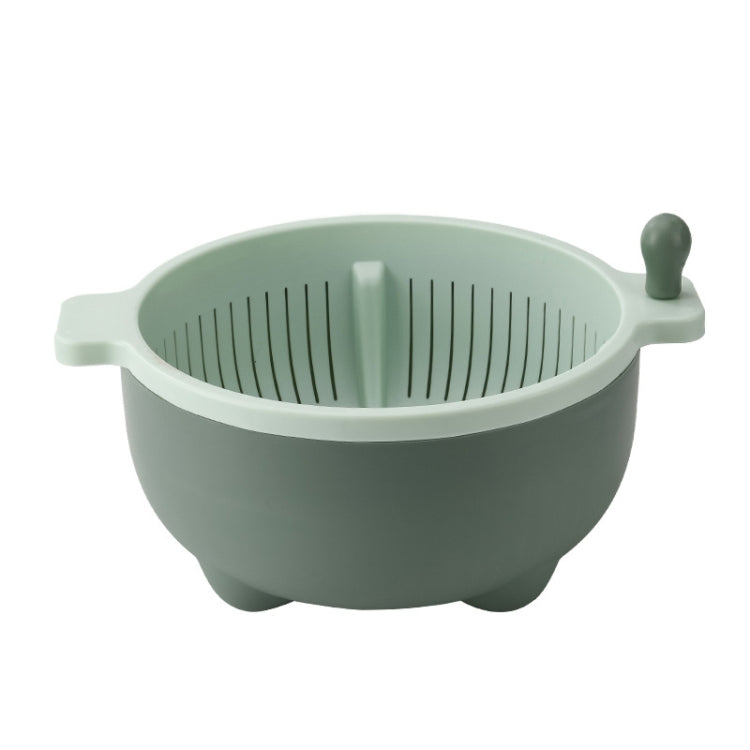 2 PCS Fruit Basket Double-Layer Dense Hole Drain Plastic Basket Household Hand-Operated Vegetable Washing Basket