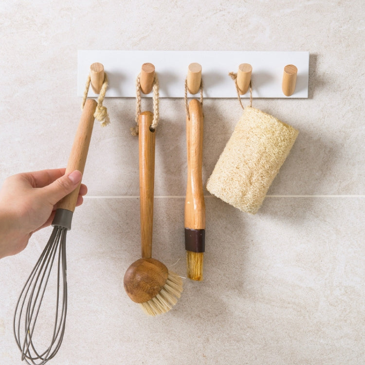 Wall Hanging Viscose Free Punch Key Hook Coat Hook, Specification:5 Hooks, Color:White