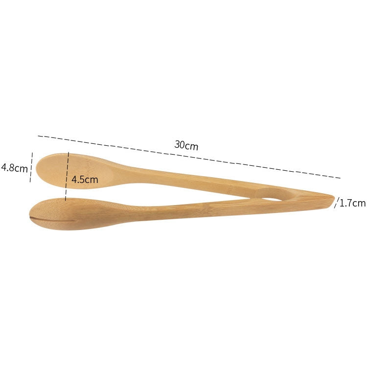 2 PCS Kitchen Pure Natural Bamboo Food Clip Wood Multifunctional Bread Salad Clip