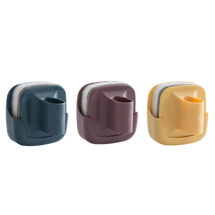 4 PCS Kitchen Wall-mounted Sponge Brush With Handle For Cleaning Grease And Cleaning Brush Random Color Delivery