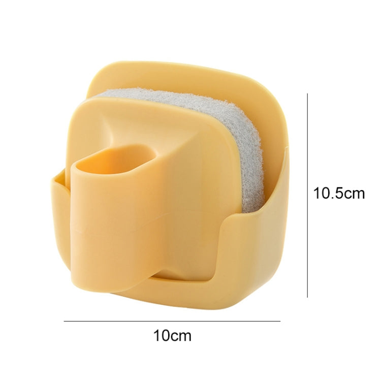 4 PCS Kitchen Wall-mounted Sponge Brush With Handle For Cleaning Grease And Cleaning Brush Random Color Delivery
